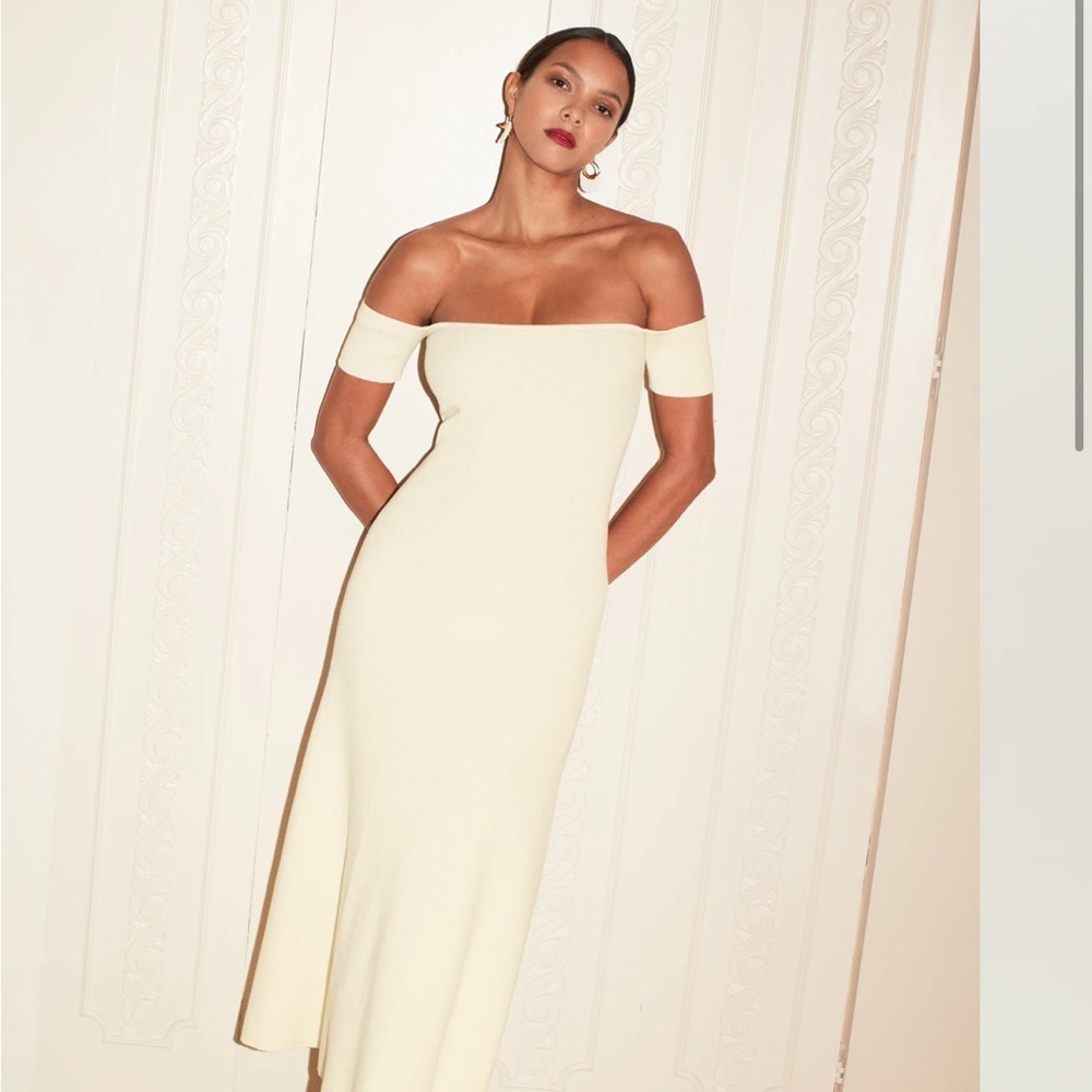 REFORMATION Ariele Ribbed Midi Dress NWT